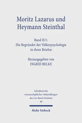 Belke |  Moritz Lazarus und Heymann Steinthal | Buch |  Sack Fachmedien