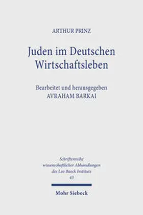 Prinz / Barkai |  Juden im Deutschen Wirtschaftsleben | Buch |  Sack Fachmedien