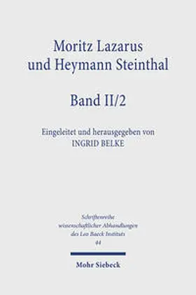 Belke |  Moritz Lazarus und Heymann Steinthal | Buch |  Sack Fachmedien