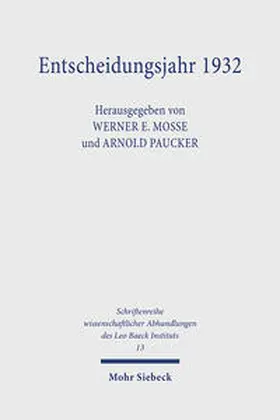 Paucker |  Entscheidungsjahr 1932 | Buch |  Sack Fachmedien