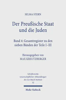 Stern / Kreutzberger |  Der Preußische Staat und die Juden | Buch |  Sack Fachmedien