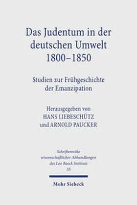 Liebeschütz / Paucker |  Das Judentum in der deutschen Umwelt 1800-1850 | Buch |  Sack Fachmedien