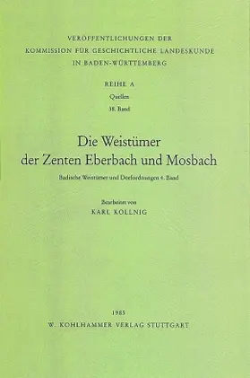  Badische Weistümer und Dorfordnungen IV | Buch |  Sack Fachmedien