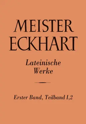 Sturlese |  Meister Eckhart. Lateinische Werke Band 1,2: | Buch |  Sack Fachmedien