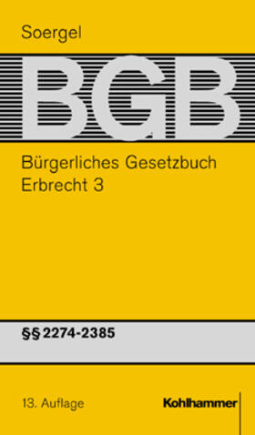 Soergel / Damrau / Siebert |  Bürgerliches Gesetzbuch mit Einführungsgesetz und Nebengesetzen (BGB) | Buch |  Sack Fachmedien