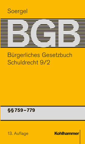 Gröschler / Matthiessen / Häuser |  Bürgerliches Gesetzbuch mit Einführungsgesetz und Nebengesetzen. Schuldrecht 9/2 | Buch |  Sack Fachmedien