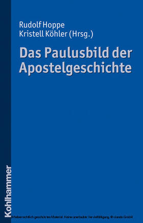 Hoppe / Köhler |  Das Paulusbild der Apostelgeschichte | eBook | Sack Fachmedien