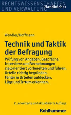 Wendler / Hoffmann |  Technik und Taktik der Befragung | eBook | Sack Fachmedien