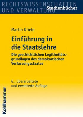 Kriele |  Einführung in die Staatslehre | eBook | Sack Fachmedien