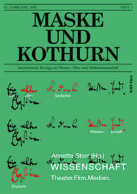 Storr |  Maske & Kothurn 62. Jg., Heft 4, 2016 | Buch |  Sack Fachmedien