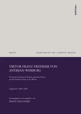 Adlgasser |  Viktor Franz Freiherr von Andrian-Werburg | Buch |  Sack Fachmedien