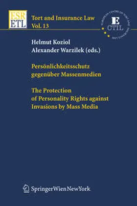 Koziol / Warzilek |  Persönlichkeitsschutz gegenüber Massenmedien / The Protection of Personality Rights against Invasions by Mass Media | eBook | Sack Fachmedien