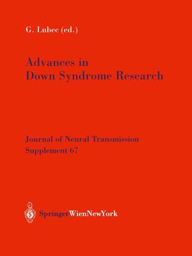 Lubec |  Advances in Down Syndrome Research | Buch |  Sack Fachmedien
