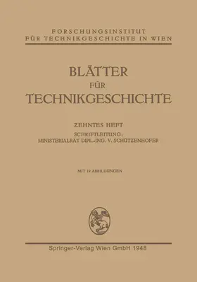 Schüt?enhofer |  Blätter für Technikgeschichte | Buch |  Sack Fachmedien