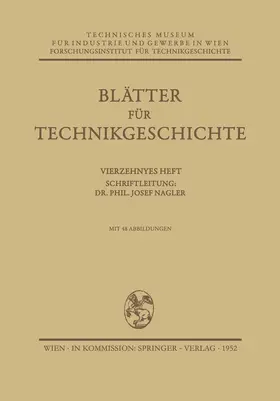 Nagler |  Blätter für Technikgeschichte | Buch |  Sack Fachmedien