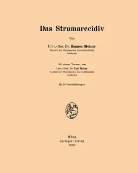 Steiner |  Das Strumarecidiv | Buch |  Sack Fachmedien