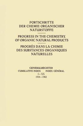 Zechmeister |  Generalregister / Cumulative Index / Index Général I¿XX (1938¿1962) | Buch |  Sack Fachmedien