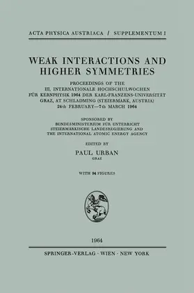 Urban |  Weak Interactions and Higher Symmetries | Buch |  Sack Fachmedien