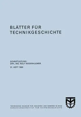 Niederhuemer |  Blätter für Technikgeschichte | Buch |  Sack Fachmedien