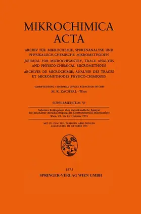  Siebentes Kolloquium über metallkundliche Analyse mit besonderer Berücksichtigung der Elektronenstrahl-Mikroanalyse | Buch |  Sack Fachmedien