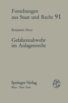 Davy |  Gefahrenabwehr im Anlagenrecht | Buch |  Sack Fachmedien