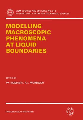 Murdoch / Kosinski |  Modelling Macroscopic Phenomena at Liquid Boundaries | Buch |  Sack Fachmedien