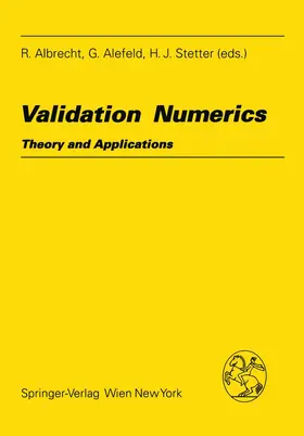 Albrecht / Stetter / Alefeld |  Validation Numerics | Buch |  Sack Fachmedien