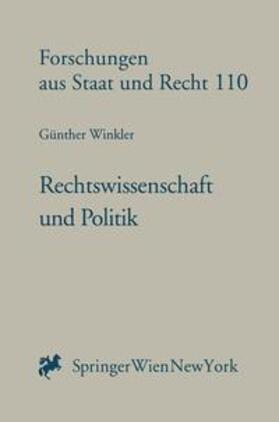 Winkler |  Rechtswissenschaft und Politik | Buch |  Sack Fachmedien