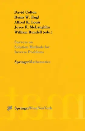 Colton / Engl / Rundell |  Surveys on Solution Methods for Inverse Problems | Buch |  Sack Fachmedien