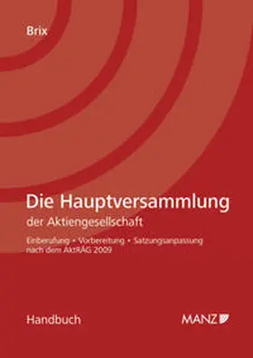 Brix |  Die Hauptversammlung | Buch |  Sack Fachmedien