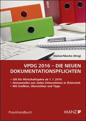 Steiner / Macho |  VPDG 2016 - Die neuen Dokumentationspflichten | Buch |  Sack Fachmedien