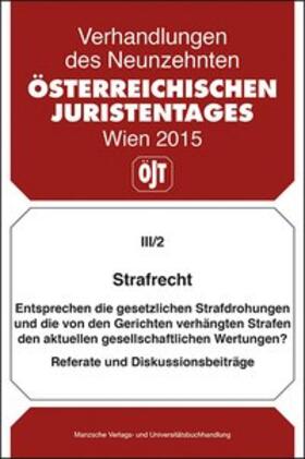 Österreichischer Juristentag |  Strafrecht | Buch |  Sack Fachmedien