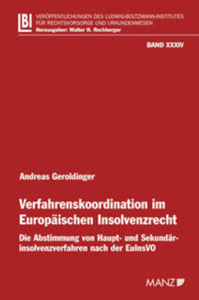 Geroldinger |  Verfahrenskoordination im Europäischen Insolvenzrecht | Buch |  Sack Fachmedien