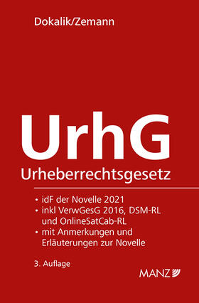 Dokalik / Zemann |  Urheberrechtsgesetz | Buch |  Sack Fachmedien