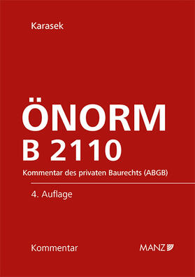 Karasek |  ÖNORM B 2110 | Buch |  Sack Fachmedien