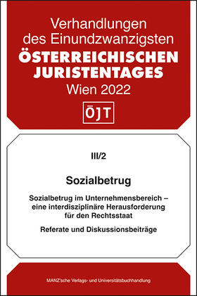 Österreichischer Juristentag |  Sozialbetrug | Buch |  Sack Fachmedien