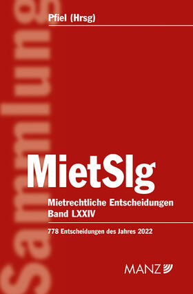 Pfiel | Mietrechtliche Entscheidungen MietSlg | Buch | 978-3-214-25190-1 | sack.de