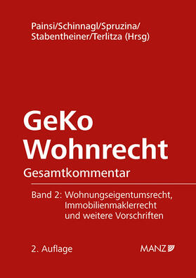 Painsi / Schinnagl / Spruzina |  GeKo Wohnrecht Gesamtkommentar Band 2 Wohnungseigentumsgesetz | Buch |  Sack Fachmedien