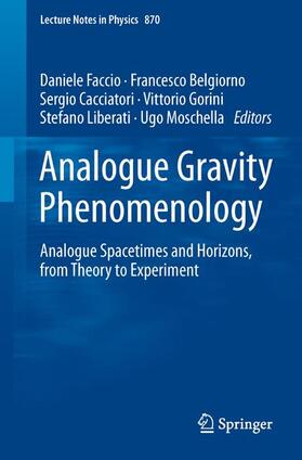 Faccio / Belgiorno / Moschella |  Analogue Gravity Phenomenology | Buch |  Sack Fachmedien