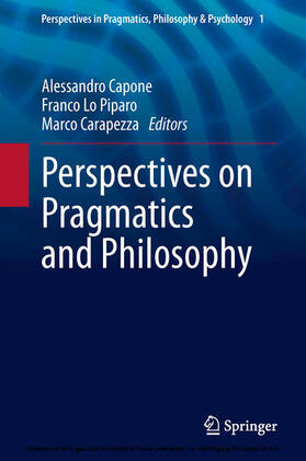 Capone / Lo Piparo / Carapezza |  Perspectives on Pragmatics and Philosophy | eBook | Sack Fachmedien