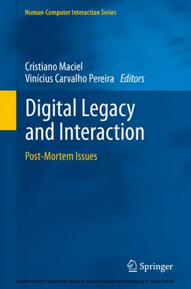 Maciel / Pereira |  Digital Legacy and Interaction | eBook | Sack Fachmedien