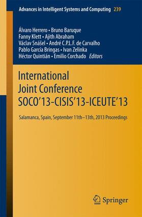 Herrero / Snášel / Baruque |  International Joint Conference SOCO¿13-CISIS¿13-ICEUTE¿13 | Buch |  Sack Fachmedien