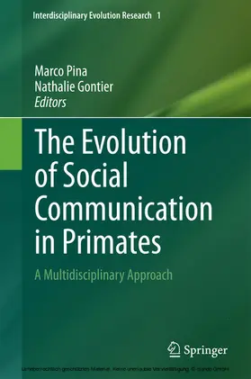 Pina / Gontier |  The Evolution of Social Communication in Primates | eBook | Sack Fachmedien