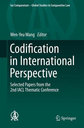 Wang |  Codification in International Perspective | Buch |  Sack Fachmedien