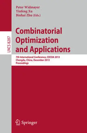 Widmayer / Xu / Zhu |  Combinatorial Optimization and Applications | eBook | Sack Fachmedien