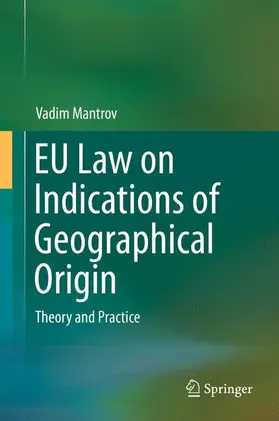 Mantrov |  EU Law on Indications of Geographical Origin | Buch |  Sack Fachmedien