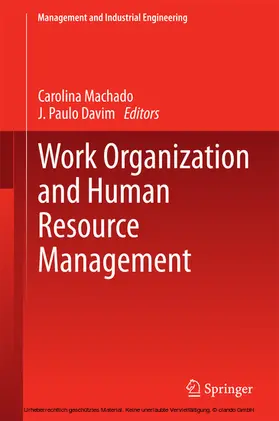 Machado / Davim |  Work Organization and Human Resource Management | eBook | Sack Fachmedien