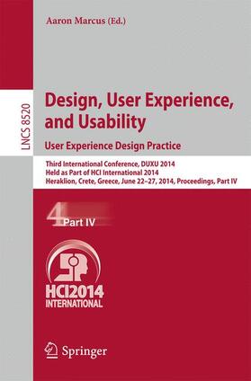 Marcus |  Design, User Experience, and Usability: User Experience Design Practice | Buch |  Sack Fachmedien