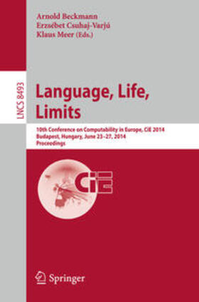 Beckmann / Meer / Csuhaj-Varjú |  Language, Life, Limits | Buch |  Sack Fachmedien