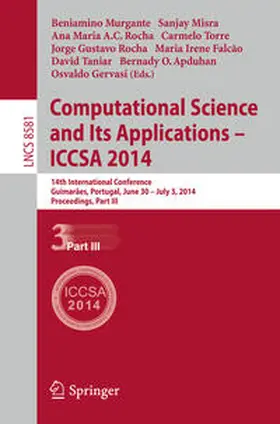 Murgante / Misra / Rocha |  Computational Science and Its Applications - ICCSA 2014 | eBook | Sack Fachmedien